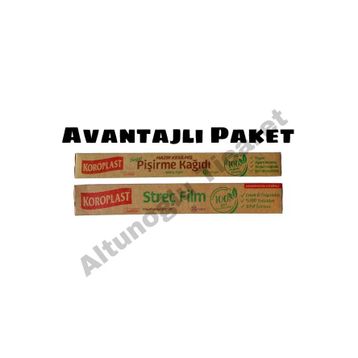 Koroplast 25 mt Doğal Pişirme Kağıdı + Doğal Streç Film