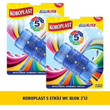 Koroplast 2x50 gr 5 Etkili Wc Blok