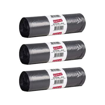 Koroplast Eko Endüstriyel Büyük Boy 65x80 cm Siyah 10'lu Paket Çöp Torbası