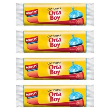 Koroplast Güçlü Çöp Torbası Orta Boy 15 Adet 4lü