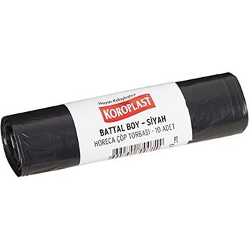 Koroplast Horeca Battal Boy 72x95 cm Siyah 10'lu Çöp Torbası