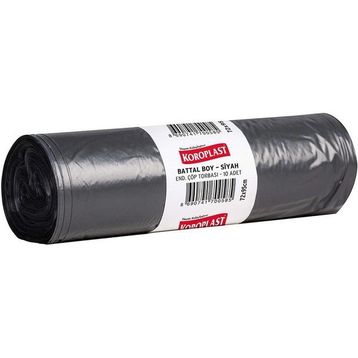 Koroplast Horeca Battal Boy 72x95 cm Siyah 10'lu Çöp Torbası