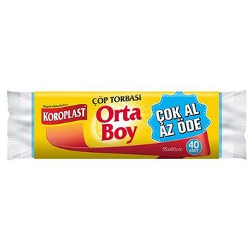 Koroplast Orta Boy 40'lı Çöp Torbası