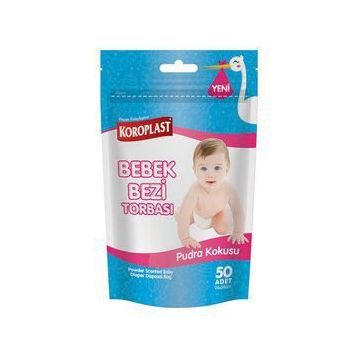 Koroplast Pudra Kokulu 50'li Bebek Bezi Torbası
