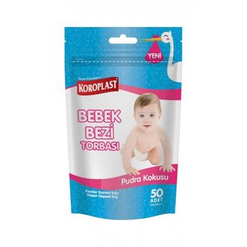Koroplast Pudra Kokulu 50'li Bebek Bezi Torbası