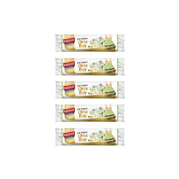 Koroplast Yasemin Kokulu 20 Adet 55x60 cm Büzgülü Orta Boy Çöp Poşeti (5 adet)