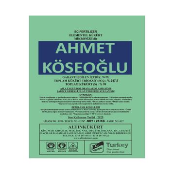 Köseoğlu 25 kg Mikronize Kükürt
