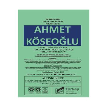 Köseoğlu 25 kg Mikronize Kükürt