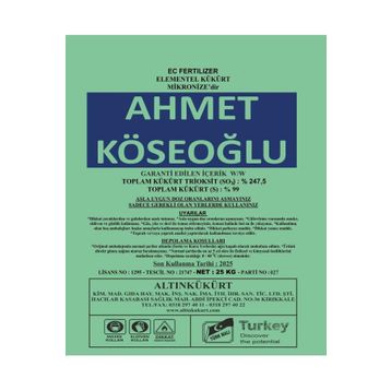 Köseoğlu 25 kg Mikronize Kükürt
