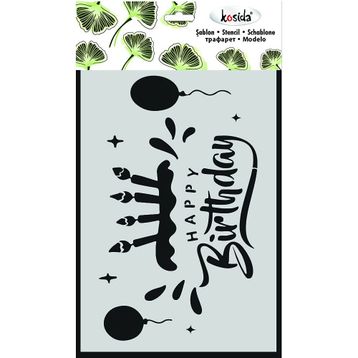 Kosida 20x30 cm Doğum Günü Stencil