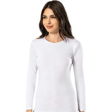 Kota 6023 Uzun Kol Likralı Beyaz Kadın Atlet