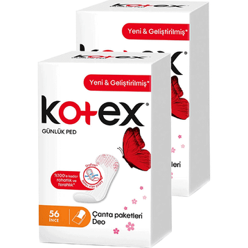 Kotex 2x56 İnce Günlük Ped