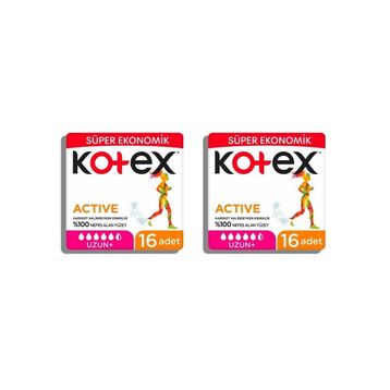 Kotex Active 2x16'lı Uzun Hijyenik Ped