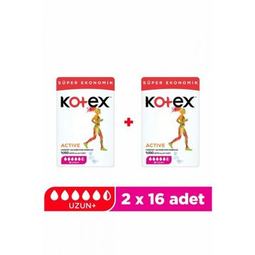 Kotex Active 2x16'lı Uzun Hijyenik Ped