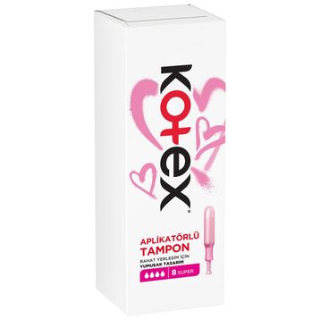 Kotex Aplikatörlü Süper 8'li Tampon