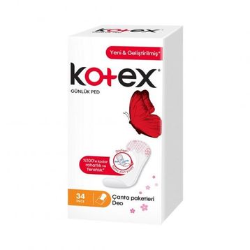 Kotex İnce 34 Adet Günlük Ped