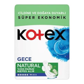 Kotex Natural Gece 14 Adet Hijyenik Ped