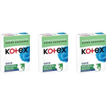 Kotex Natural Gece 14x3 42 Adet Ped