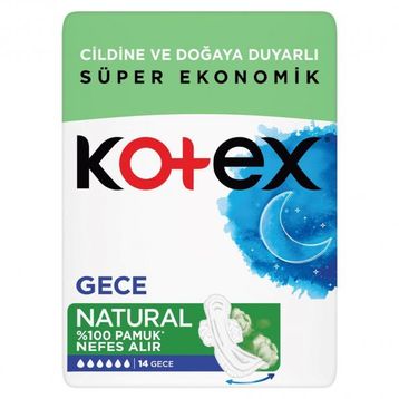 Kotex Natural Gece 14x5 70 Adet Ped