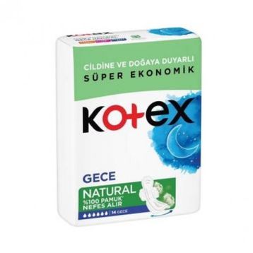 Kotex Natural Ultra Quadro Gece 14'lü Hijyenik Ped