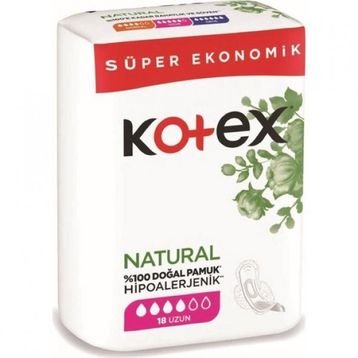 Kotex Natural Uzun 18'li Günlük Ped