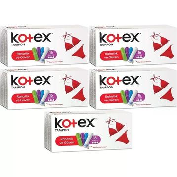Kotex Süper 5 Paket 80 Adet Tampon