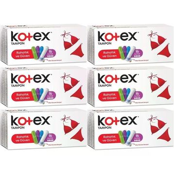 Kotex Süper 6 Paket 96 Adet Tampon