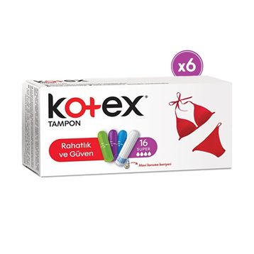 Kotex Süper 6 Paket 96 Adet Tampon