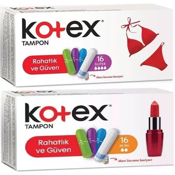 Kotex Süper-Mini 32 Adet Karma Set Tampon