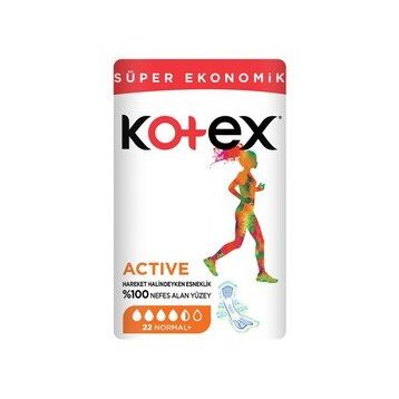 Kotex Ultra Active Normal 22 Adet Hijyenik Ped