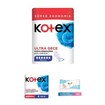 Kotex Ultra Dev Eko Gece 22'Li Ped