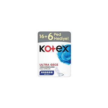 Kotex Ultra Dev Eko Gece 22'Li Ped