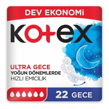 Kotex Ultra Dev Eko Gece 22'Li Ped