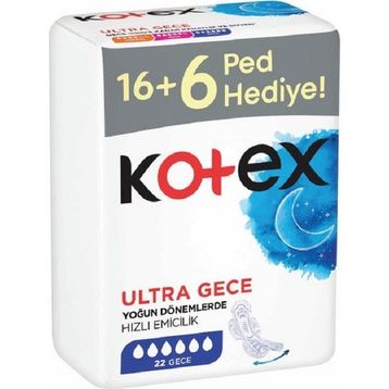 Kotex Ultra Dev Eko Gece 22'Li Ped