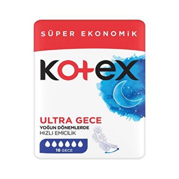 Kotex Ultra Quadro Gece 16'lı Ped