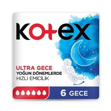 Kotex Ultra Single Uzun Gece 6'lı Ped