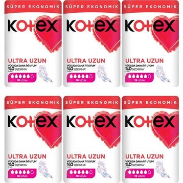 Kotex Ultra Süper Ekonomik Paket Uzun 6x18 Ped