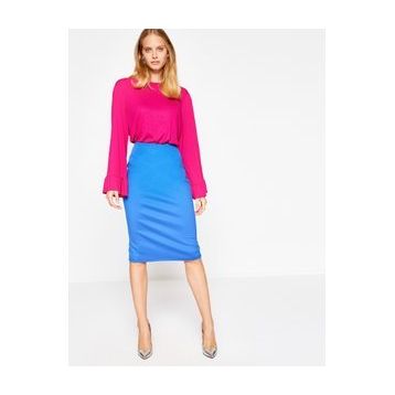 Koton 0KAK73462EKDR1 Kadın Pileli Skirt Etek