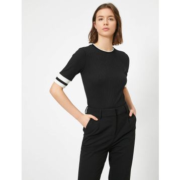 Koton 0YAK13299EK999 Bisiklet Yaka Kadın T-Shirt