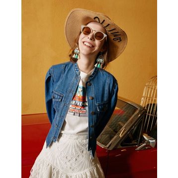 Koton 0YAK57344MDMID Pocket Detailed Kadın Jean Jacket