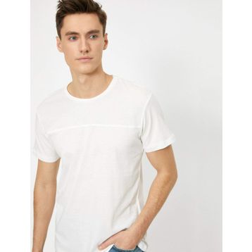 Koton 0YAM12002LK Beyaz Erkek T-Shirt