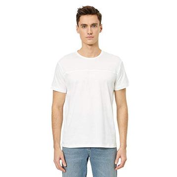 Koton 0YAM12002LK Beyaz Erkek T-Shirt