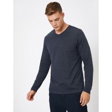 Koton 1KAL18839IKV44 Çizgili Kadın T-Shirt