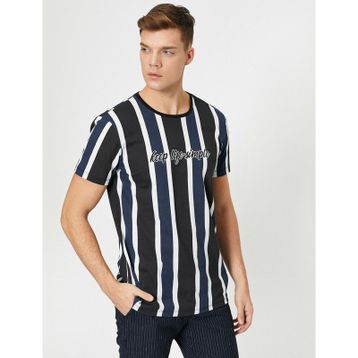 Koton 1KAL18839IKV44 Çizgili Kadın T-Shirt