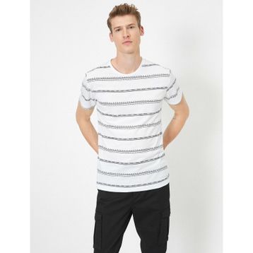Koton 1KAL18839IKV44 Çizgili Kadın T-Shirt