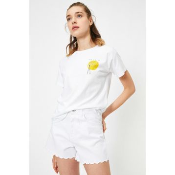 Koton 1YAL18211IK Bisiklet Yaka Kısa Kollu T-shirt