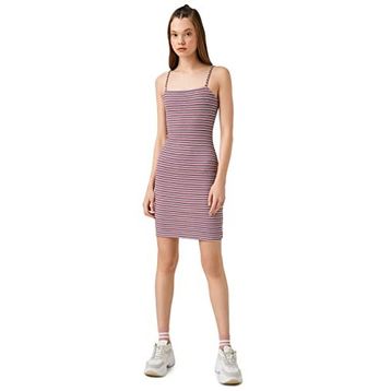Koton 2YAL88001IW Askılı Mini Pembe Elbise