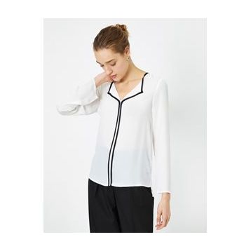 Koton 331916 Pudra Fırfır Detaylı Bluz
