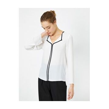 Koton 331916 Pudra Fırfır Detaylı Bluz
