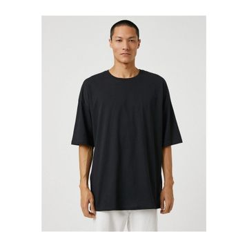 Koton 3SAM10059HK Siyah 999 Erkek Jersey Pamuk T-Shirt